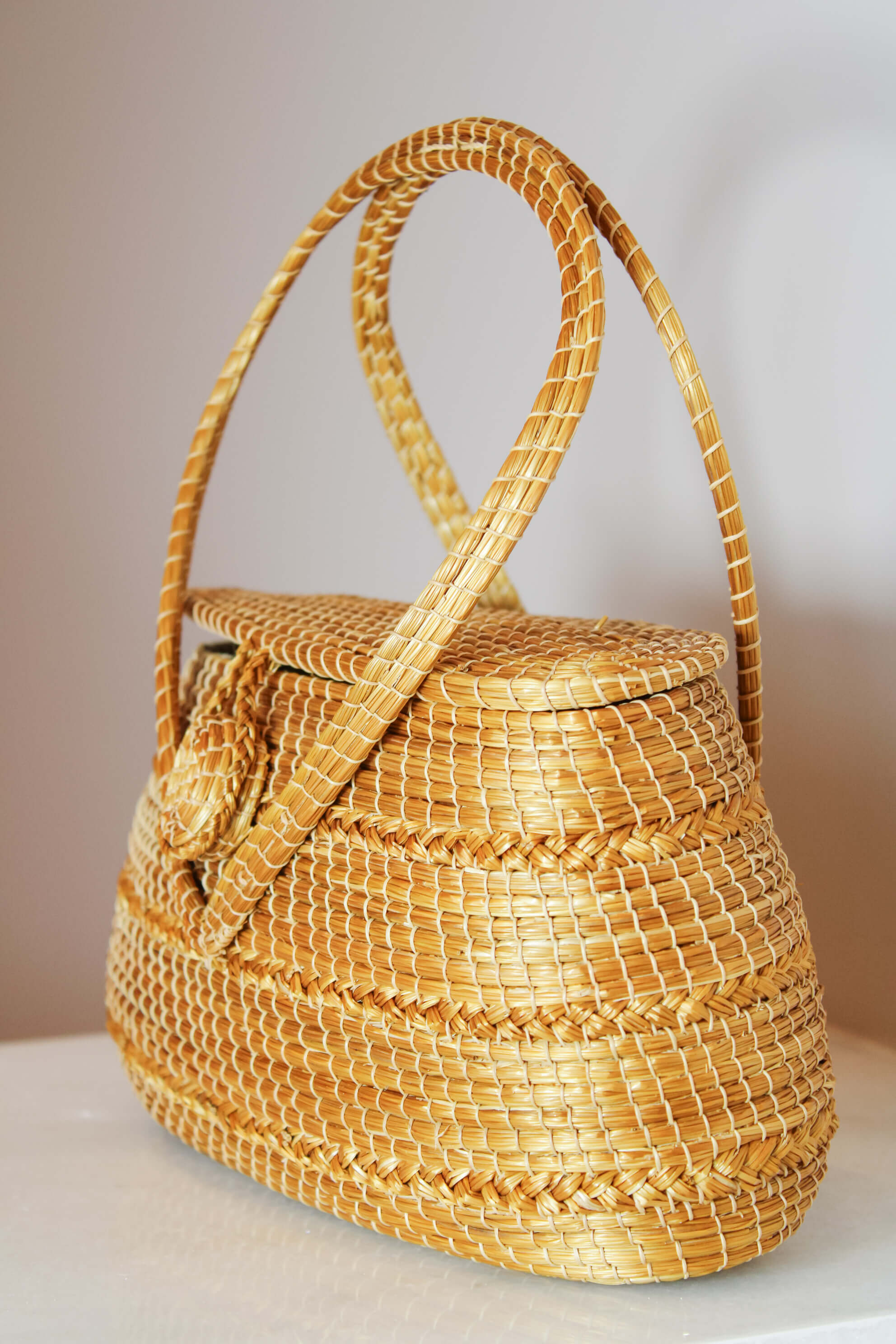 BOLSA PALHA TRANÇADA